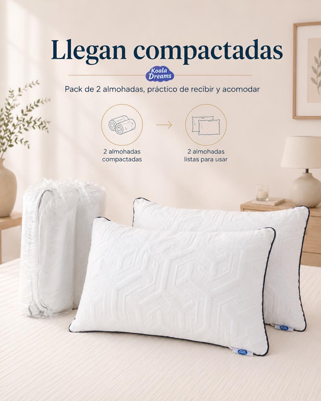 Pack 2 Almohadas Memory Foam
