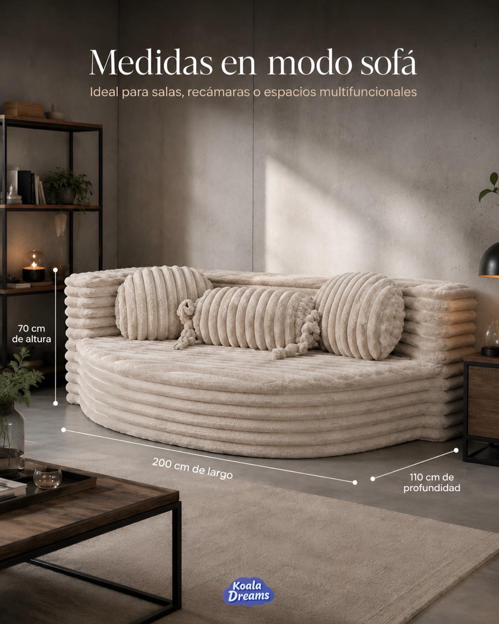 Sofá Cama Aura Matrimonial Beige