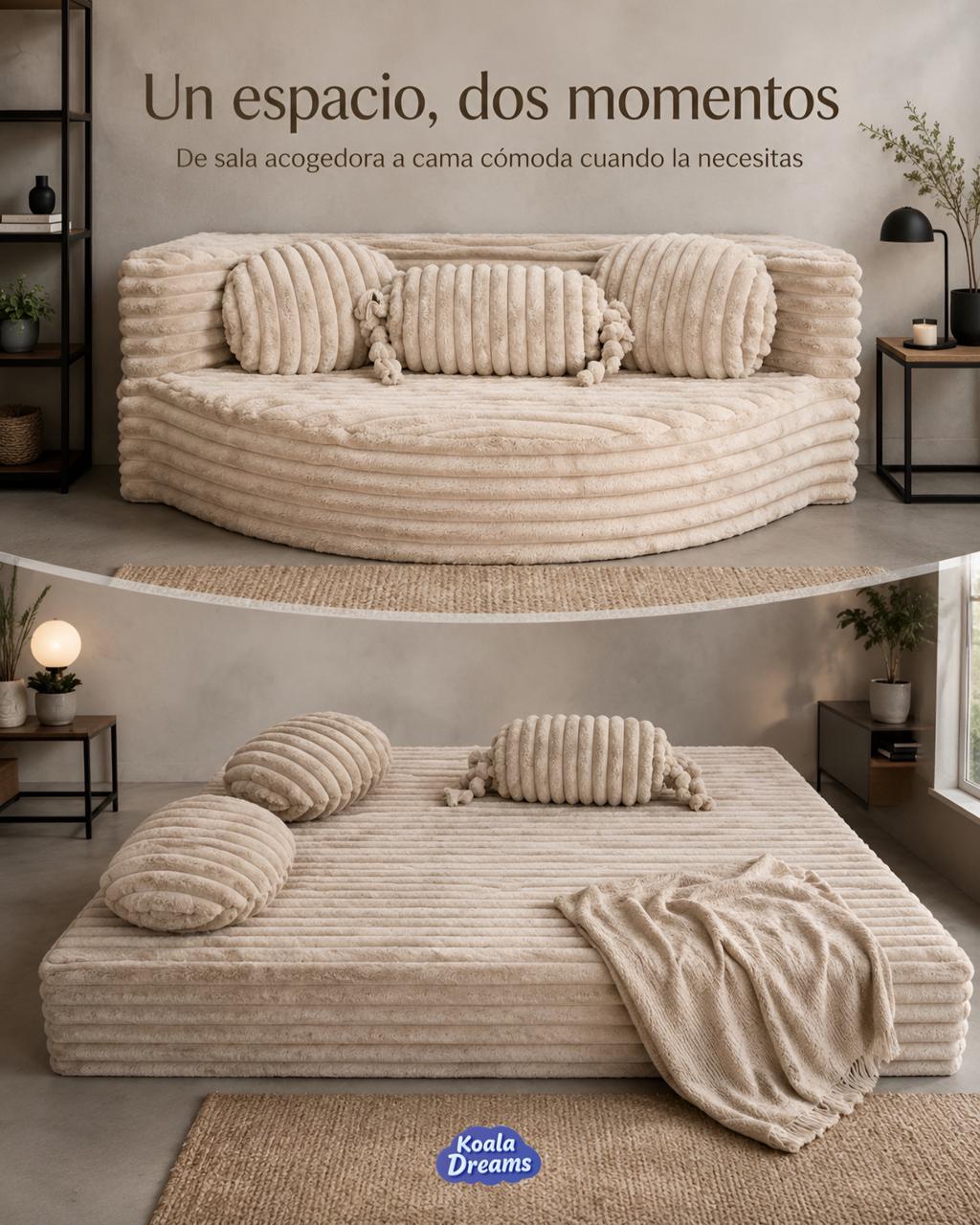 Sofá Cama Aura Matrimonial Beige